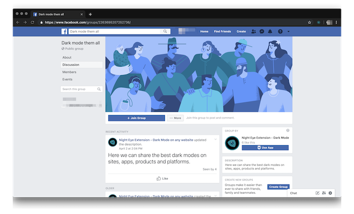 Facebook-groups-normal-mode