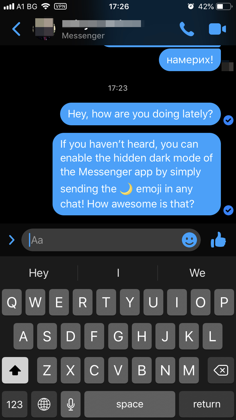 black theme facebook messenger apk