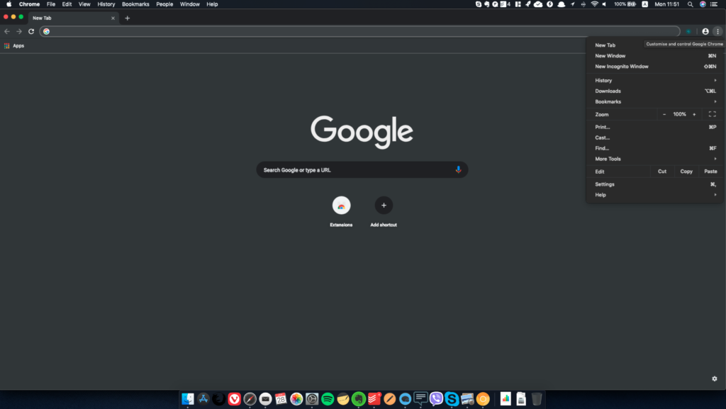 chrome experimental dark mode