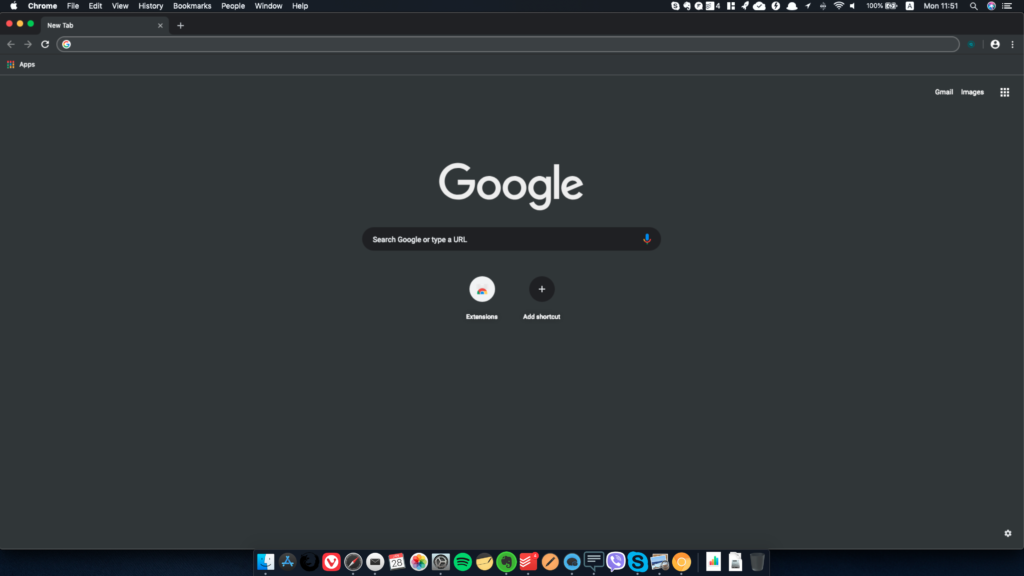 chrome experimental dark mode