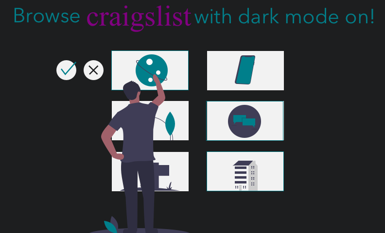 craigslist dark mode by night eye | Night Eye