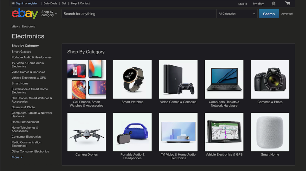 TOPIC RE BROWSER DARK MODE IN REPORT EBAY TECHNICAL ISSUES visual data 4