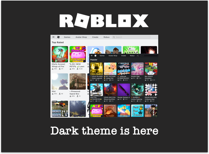 Roblox Added A Dark Mode