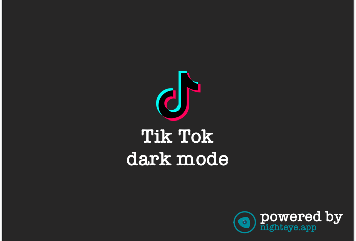 Tiktok Dark Mode Night Eye The core of the tiktok logo has always been the note (the d symbol). tiktok dark mode night eye
