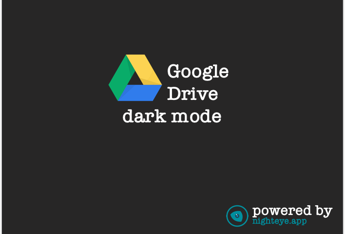 how to turn google drive dark mode