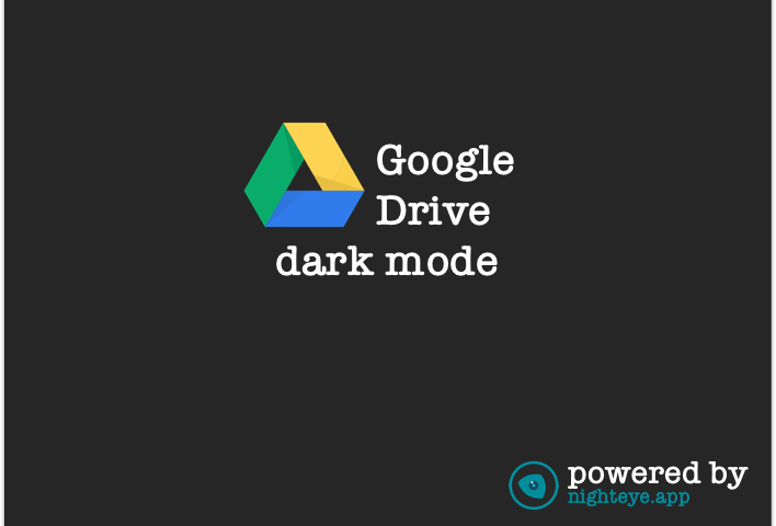 dark mode google drive desktop