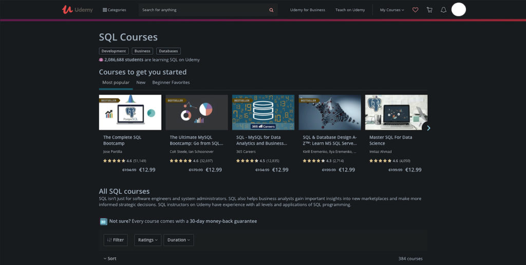 Udemy Dark Mode [Dark Theme With 2 Clicks]
