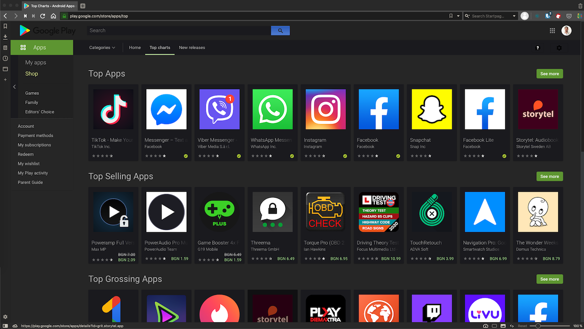 Download latest Google Play Store APK with Dark Mode