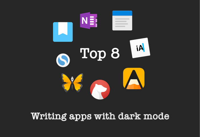 writing apps dark mode top 8 | Night Eye