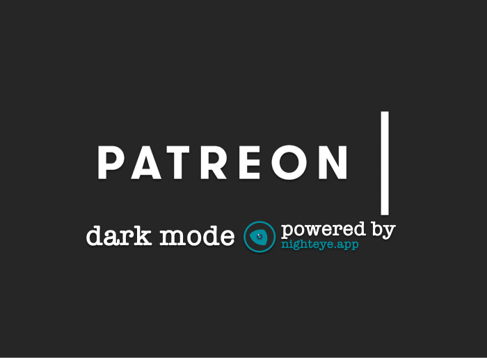 Patreon dark mode