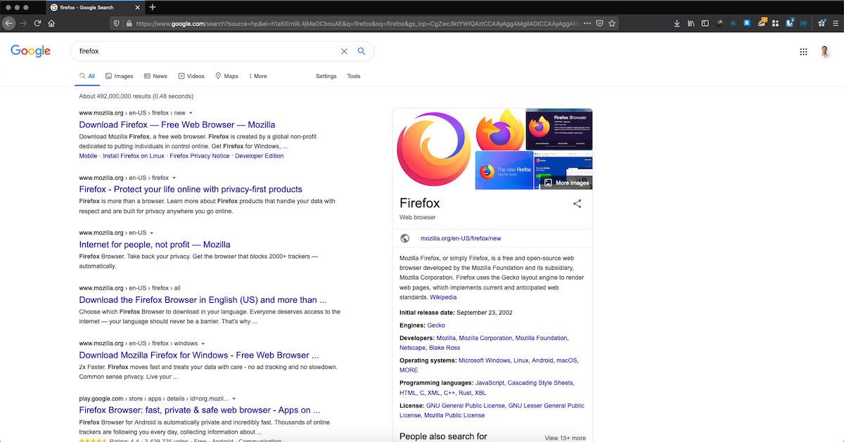 Firefox-dark-mode-add-on-Google-Normal-mode