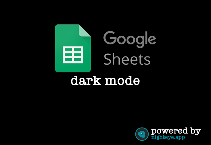 dark mode google sheets