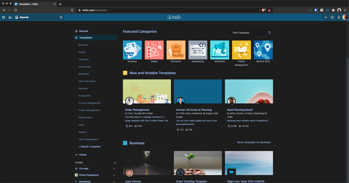 Trello Minimal Dark Theme