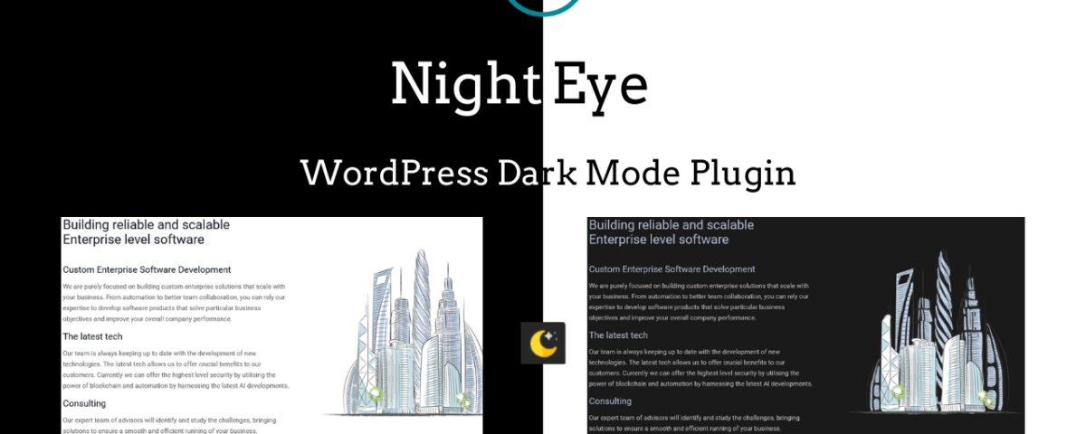 NightEye WP dark mode plugin