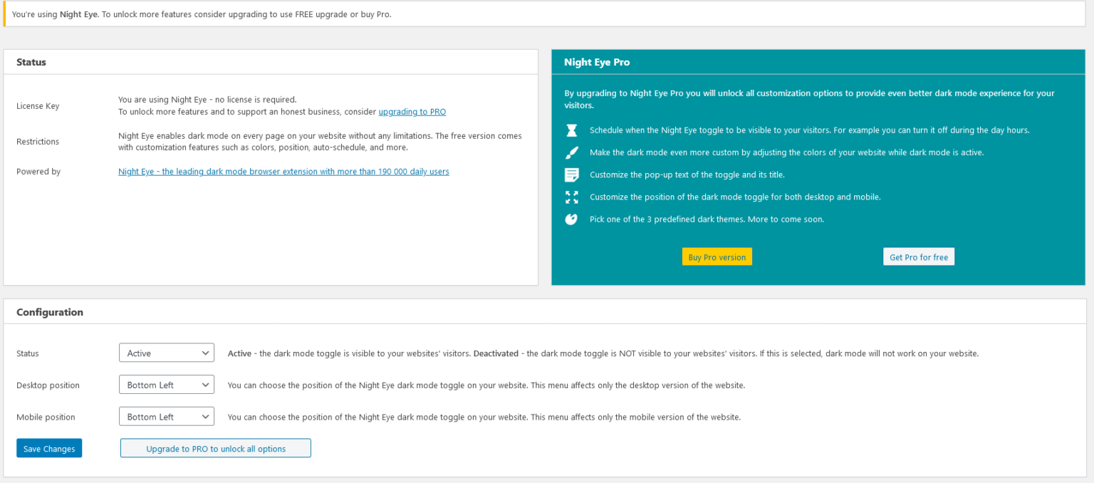 Night Eye WP Dark Mode Plugin [Easy, Stylish & Safe]