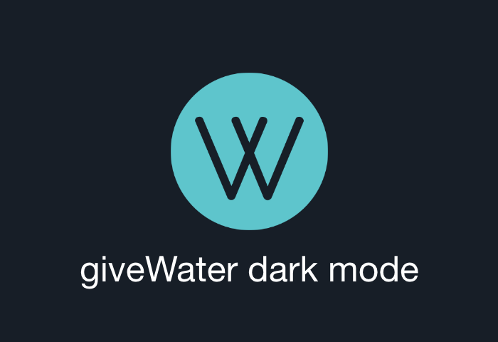 givewater dark mode