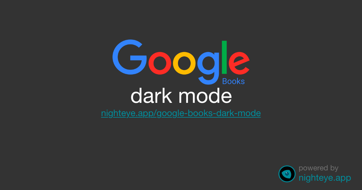 Google Books Dark Mode - Enable It In 2 Steps | Night Eye