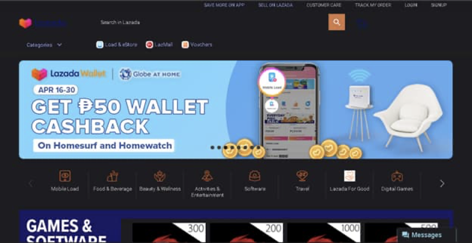 Lazada Dark Mode