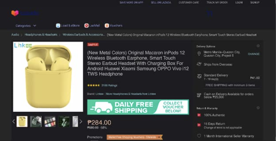 Lazada Dark Mode