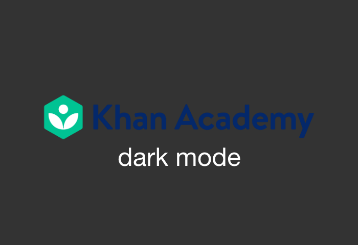 khan academy dark mode