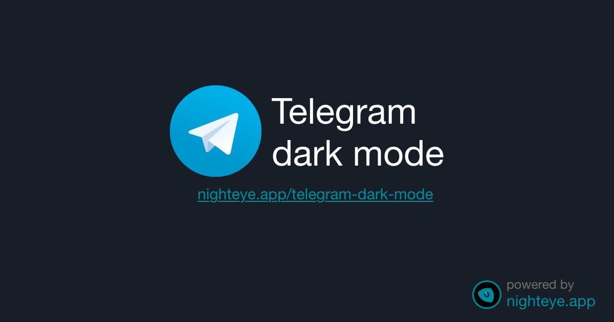 Telegram Dark Mode