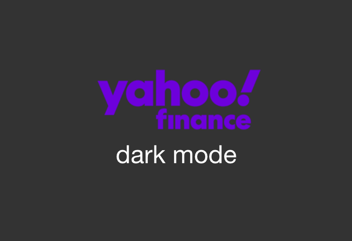 yahoo finance dark mode