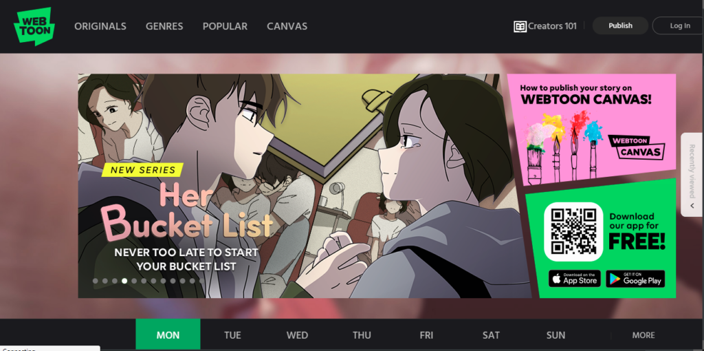 webtoon dark mode