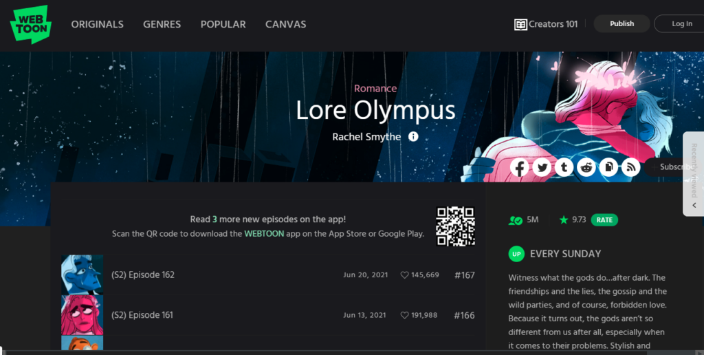 webtoon dark mode