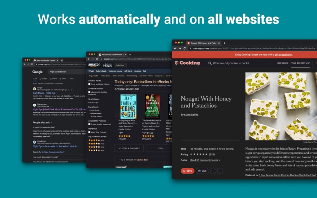 Get dark mode night eye for your browser night eye