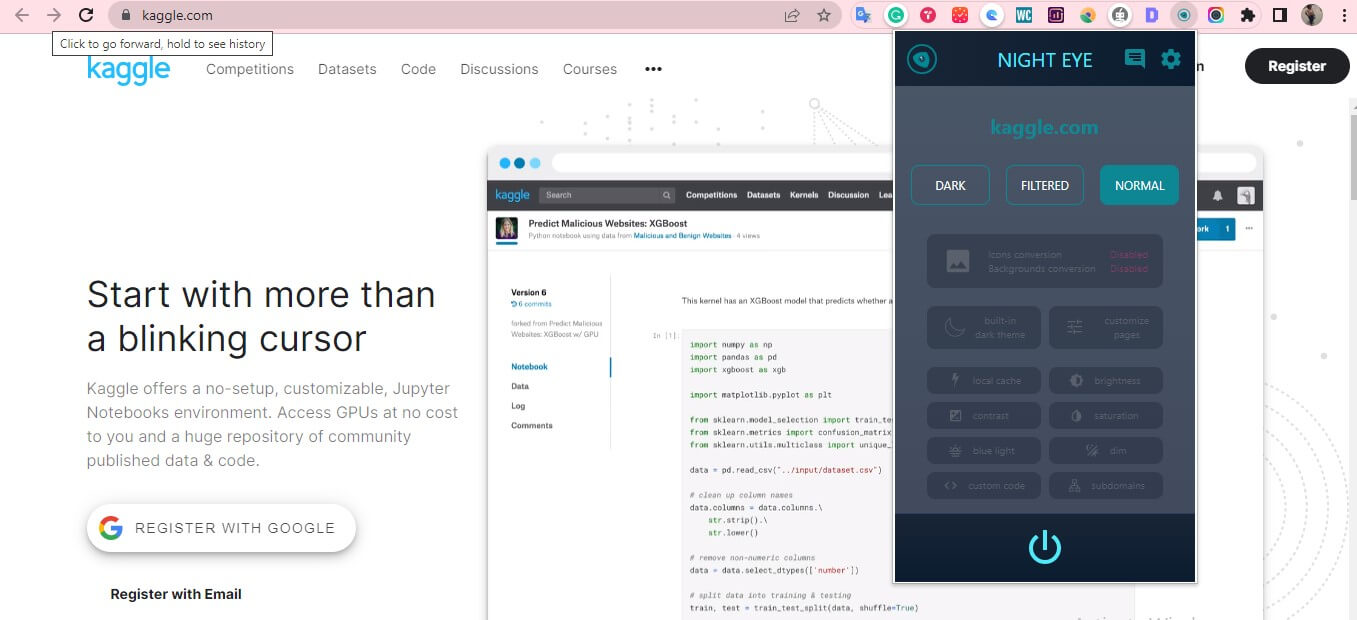 How To Enable Kaggle Dark Mode | Night Eye