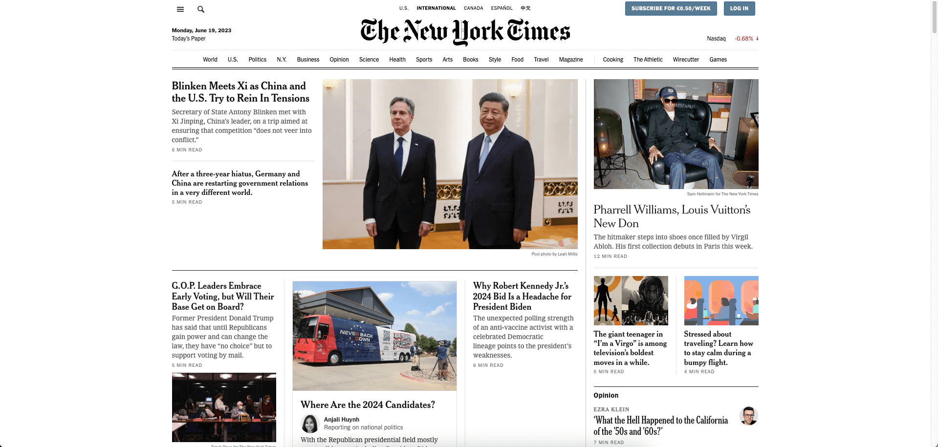 New York times white background