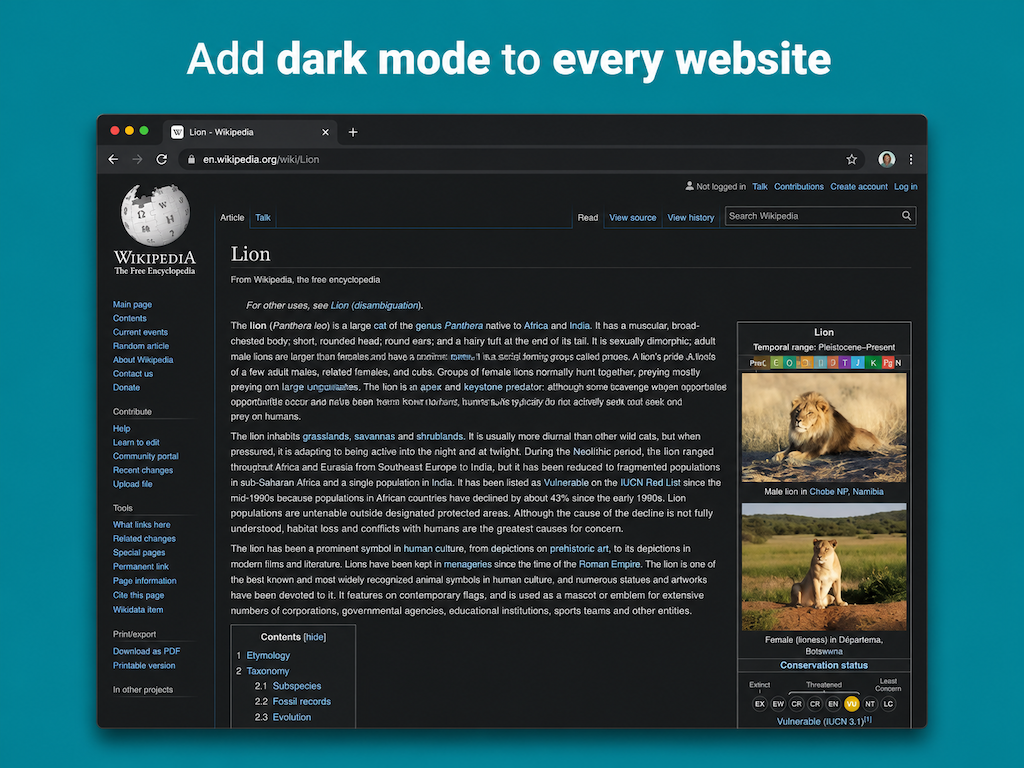 Night Eye in Google Chrome