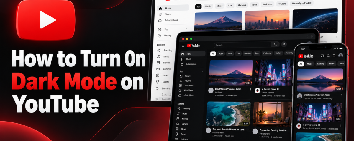 Dark mode | How to Turn On Dark Mode on YouTube | (1) YouTube Dark Mode Tutorial Night Eye | Night Eye